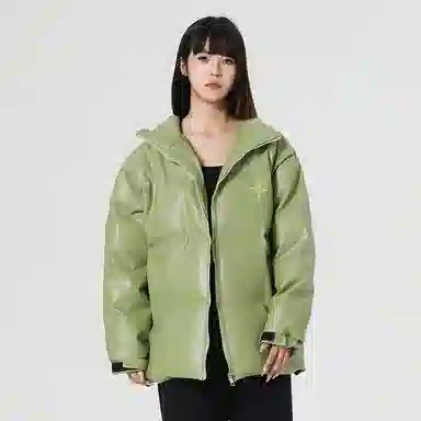 AMBER LIGHT Star Print Puffer Jacket