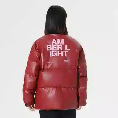 AMBER LIGHT Star Print Puffer Jacket