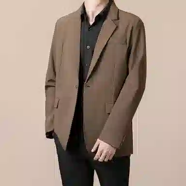 都市机能韩系轻熟风秋冬高级垂感垫肩外套西装 男女同款