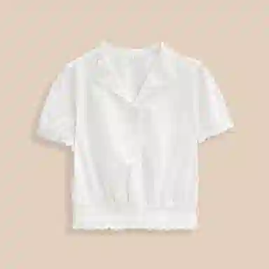 爱依服 夏季简约通勤纯色短袖衬衫 女款