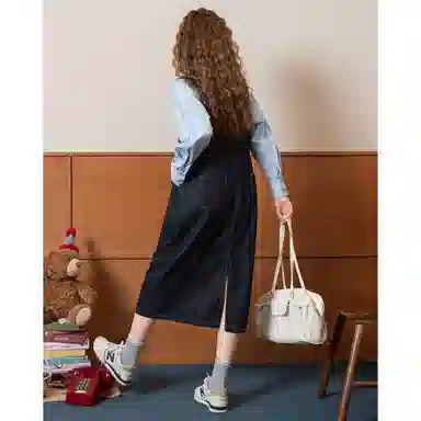 法文箱子 减龄牛仔小个子无袖连衣裙 女款