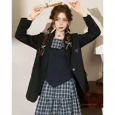 法文箱子 高级感小个子中长款西装 女款