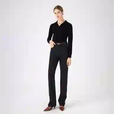 淑好百 烟灰色阔腿宽松高腰牛仔裤 女款