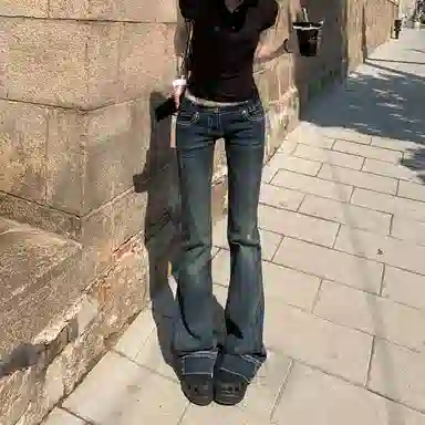 淑好百 百搭简约舒适时尚牛仔裤 女款