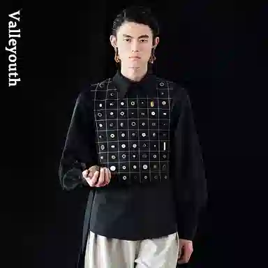 VALLEYOUTH Vintage Button Vest Set