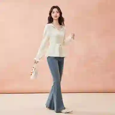 爱依服 法式温柔淑女文艺风衬衫 女款