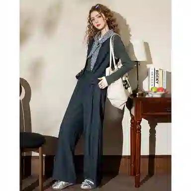 法文箱子 复古高级感牛仔休闲套装 女款