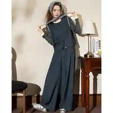 法文箱子 复古高级感牛仔休闲套装 女款