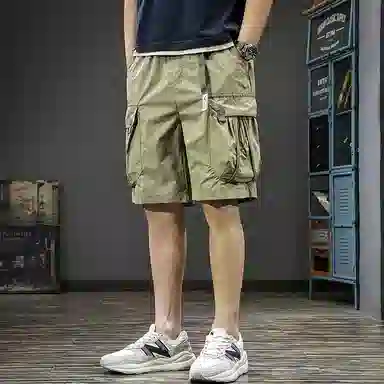 遨宇 美式山系户外机能潮牌高街痞帅森系风速干男夏季高级感薄款五分裤潮流户外运动休闲短裤 男款