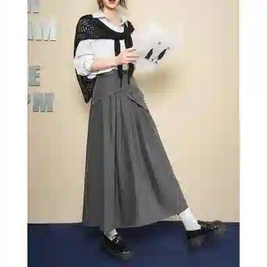 法文箱子 高级感小个子中长款休闲长裙 女款