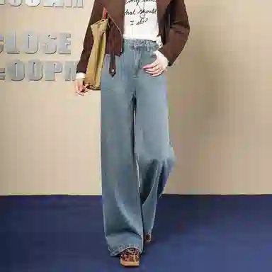 法文箱子 高级感小个子窄版牛仔裤 女款