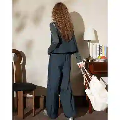 法文箱子 复古高级感牛仔休闲套装 女款