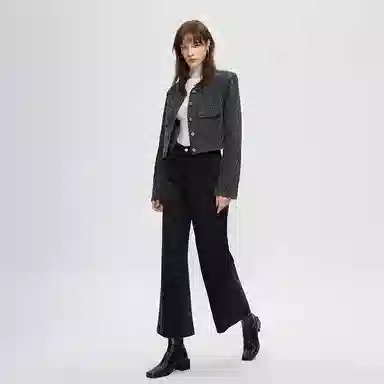 淑好百 复古宽松大阔腿高腰牛仔裤 女款