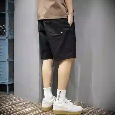 遨宇 阿咔美叽户外机能经典潮牌水洗重磅工装宽松百搭大码中裤潮流运动五分裤休闲短裤 男款