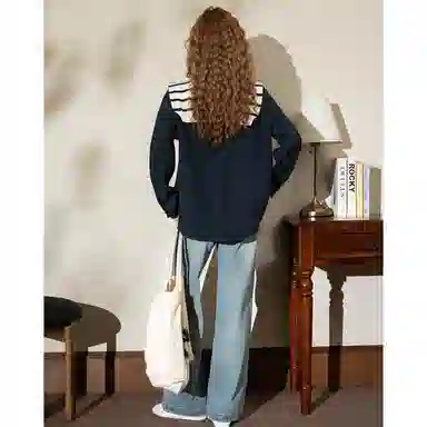 法文箱子 针织披肩复古衬衫 女款