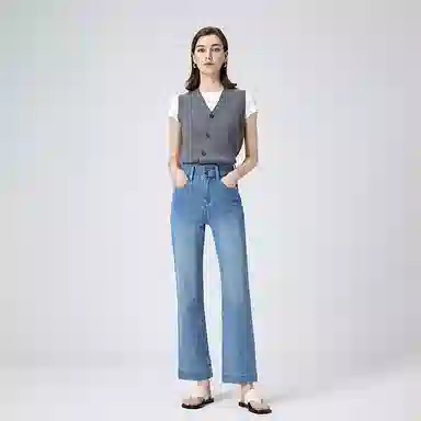 淑好百 修身显瘦双粒扣高腰休闲裤 女款