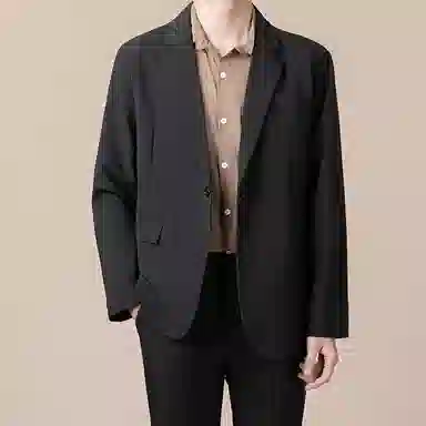 都市机能韩系轻熟风秋冬高级垂感垫肩外套西装 男女同款