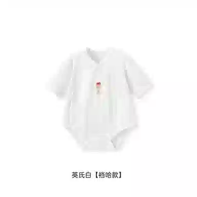 英氏爬服 柔软透气连身衣短袖休闲 𫔮短爬 婴幼童