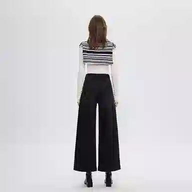 淑好百 复古宽松大阔腿高腰牛仔裤 女款