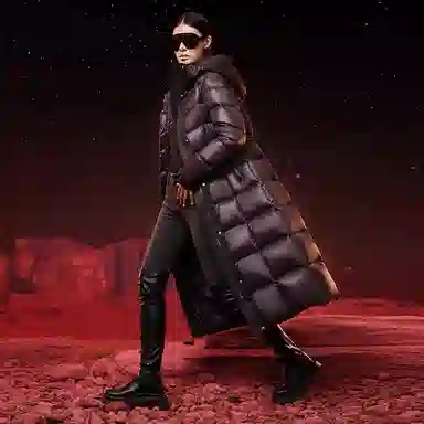 坦博尔 修身百搭高充绒纯色长袖羽绒服 女款