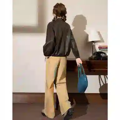 法文箱子 高级感小个子时尚皮衣 女款