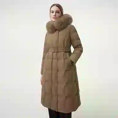 坦博尔 大毛领鹅绒时尚通勤羽绒服 女款