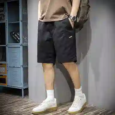 遨宇 阿咔美叽户外机能经典潮牌水洗重磅工装宽松百搭大码中裤潮流运动五分裤休闲短裤 男款