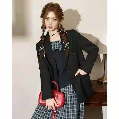 法文箱子 高级感小个子中长款西装 女款