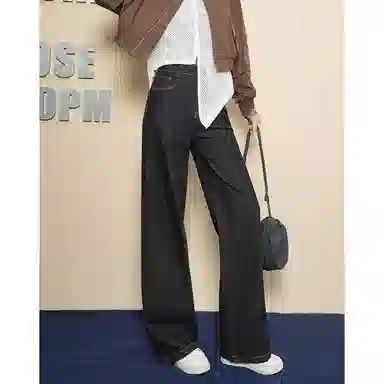 法文箱子 高级感小个子遮肉牛仔裤 女款