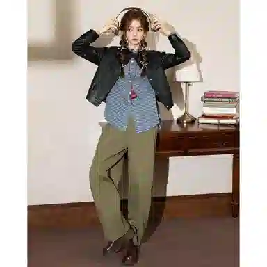 法文箱子 高级感小个子短款皮衣 女款