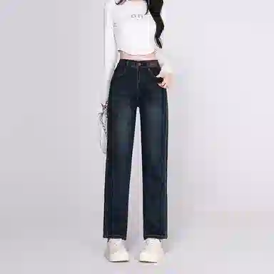 淑好百 宽松显瘦舒适牛仔裤 女款