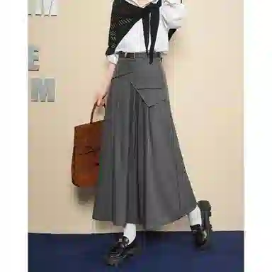 法文箱子 高级感小个子中长款休闲长裙 女款
