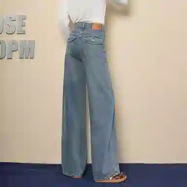 法文箱子 高级感小个子窄版牛仔裤 女款