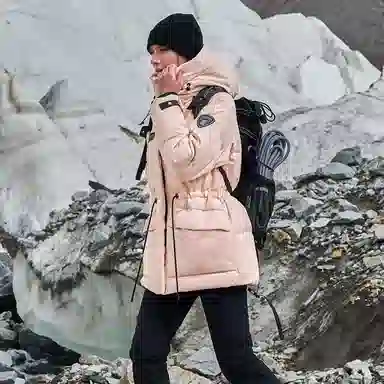 坦博尔 高保暖收腰短款长袖街头面包服羽绒服 女款