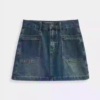 爱依服 韩版温柔通勤标准牛仔短裙 女款