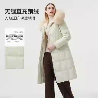 坦博尔 大毛领鹅绒时尚通勤羽绒服 女款