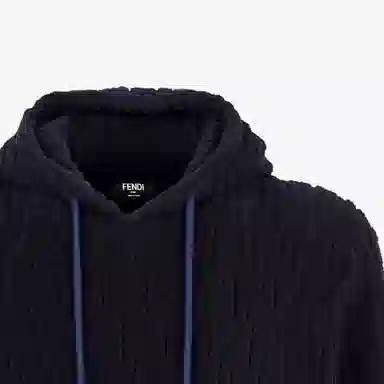 Fendi Embossed FF Hoodie Blue