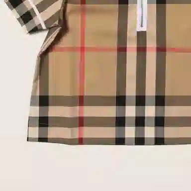 Burberry Half-Zip Check Polo Shirt