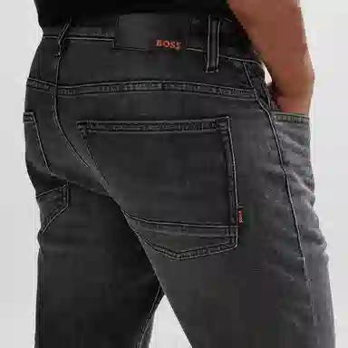 HUGO BOSS Slim-Fit Jeans In Black Comfort-Stretch Denim