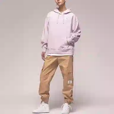 Jordan W J Flight Fleece Hoodie Purple