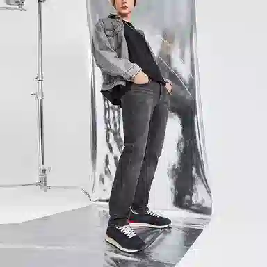 Levi's Straight Jeans Black Grey