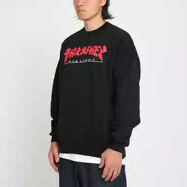 Thrasher Godzilla Print Hoodie Black
