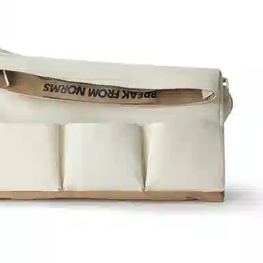 玲吾玖二 干湿分离 牛津布 手提单肩健身包 小号 男女同款情侣款 白色/卡其色