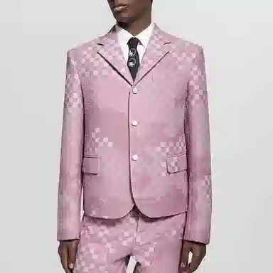 Louis Vuitton x Nigo FW25 Plaid Collarless Jacket