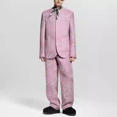 Louis Vuitton x Nigo FW25 Plaid Collarless Jacket