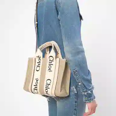 Chloe Woody Logo Tote