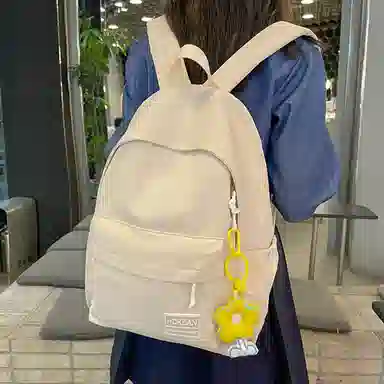 泰克森 纯色小清新可爱简约 尼龙 双肩包 女款 多色