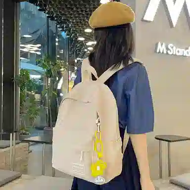 泰克森 纯色小清新可爱简约 尼龙 双肩包 女款 多色