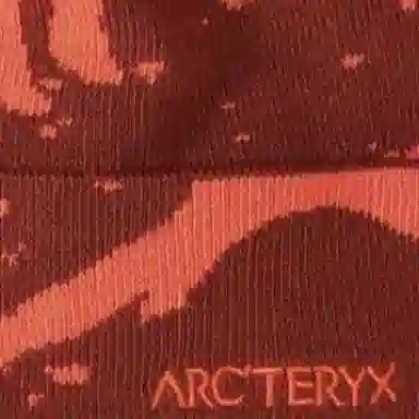Arcteryx Colorblock Recycled Polyester Beanie Red