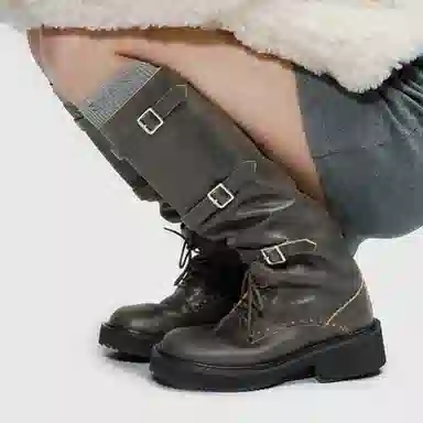 Lost in Echo High Boots Green